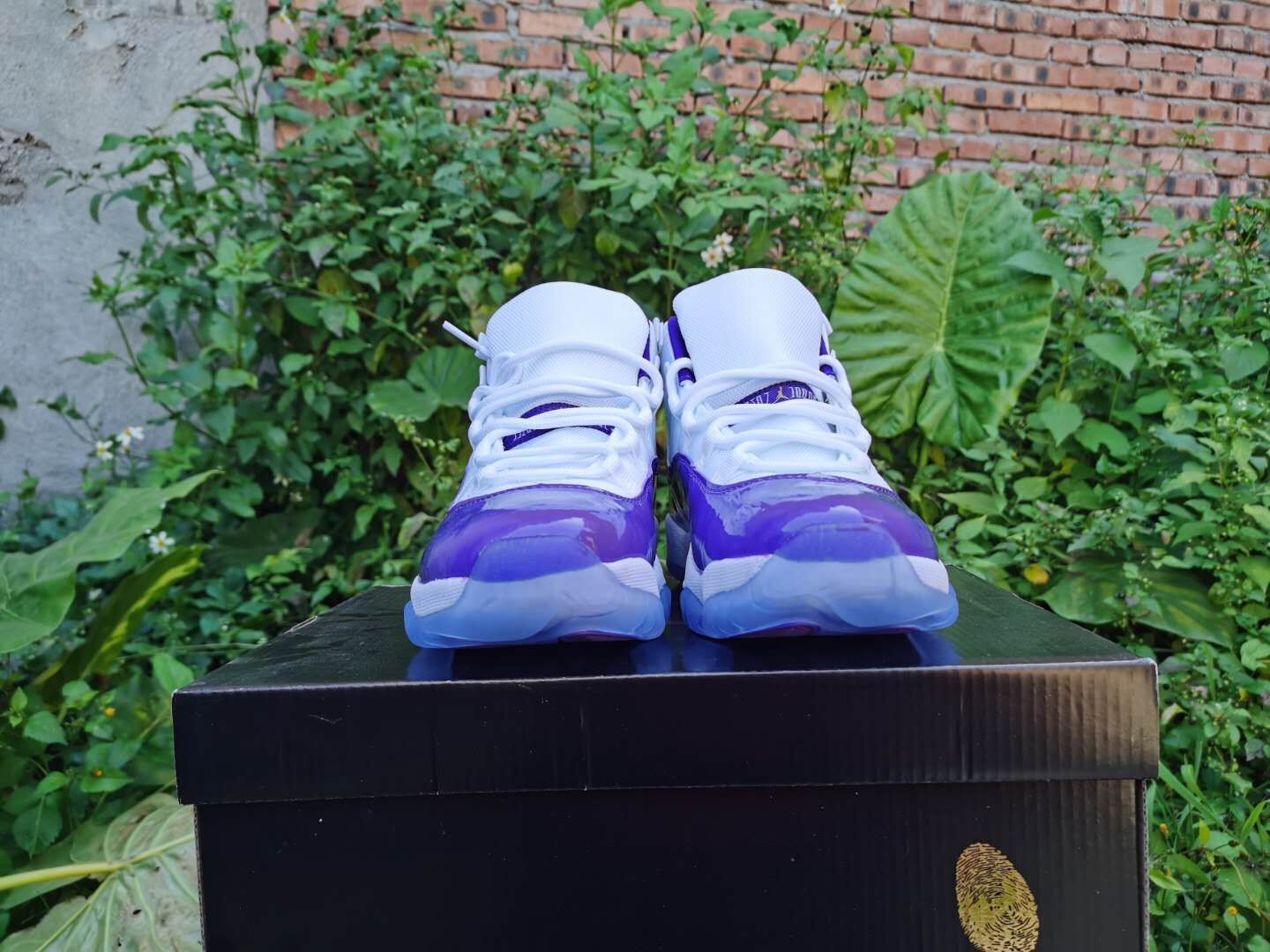 New Jordan 11 Kobe White Purple Gold